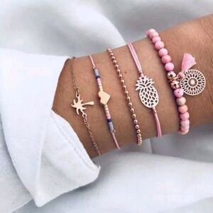 5 Piece Bracelet Anklet Boho Gypsy Charm